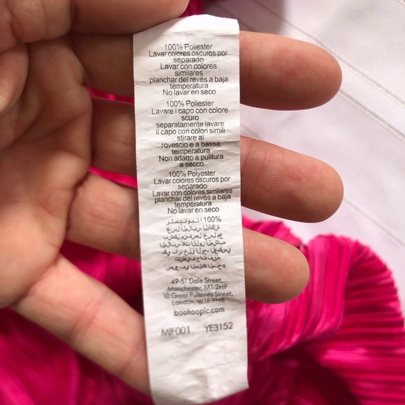 Pink Long Sleeve Dress with Ruffle Detail - Picture 12 of 12